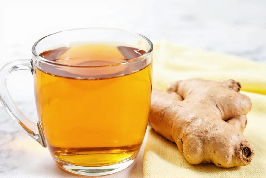 Fresh ginger root and cinnamon sticks arranged for tea preparation