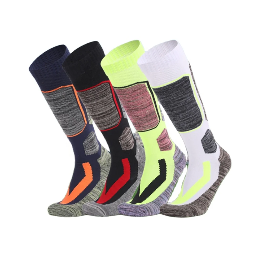 

wholesale skiing winter knee high socks warm mens luxury winter socks thick terry compression high sports socks, 4 colors