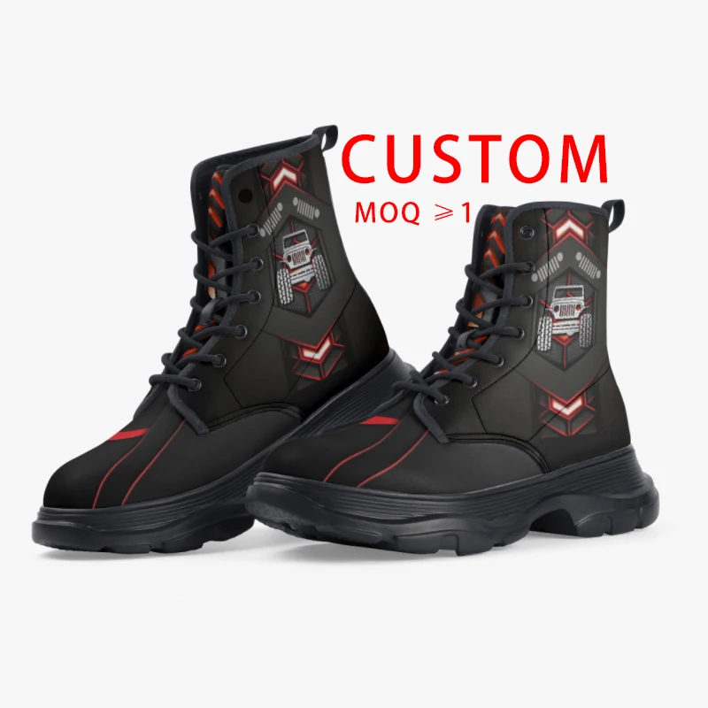 

3D Printing Service OEM Custom Shoes Customized LOGO Pattern Printed Height Increasing High Top Casual Men's Women's Boots
