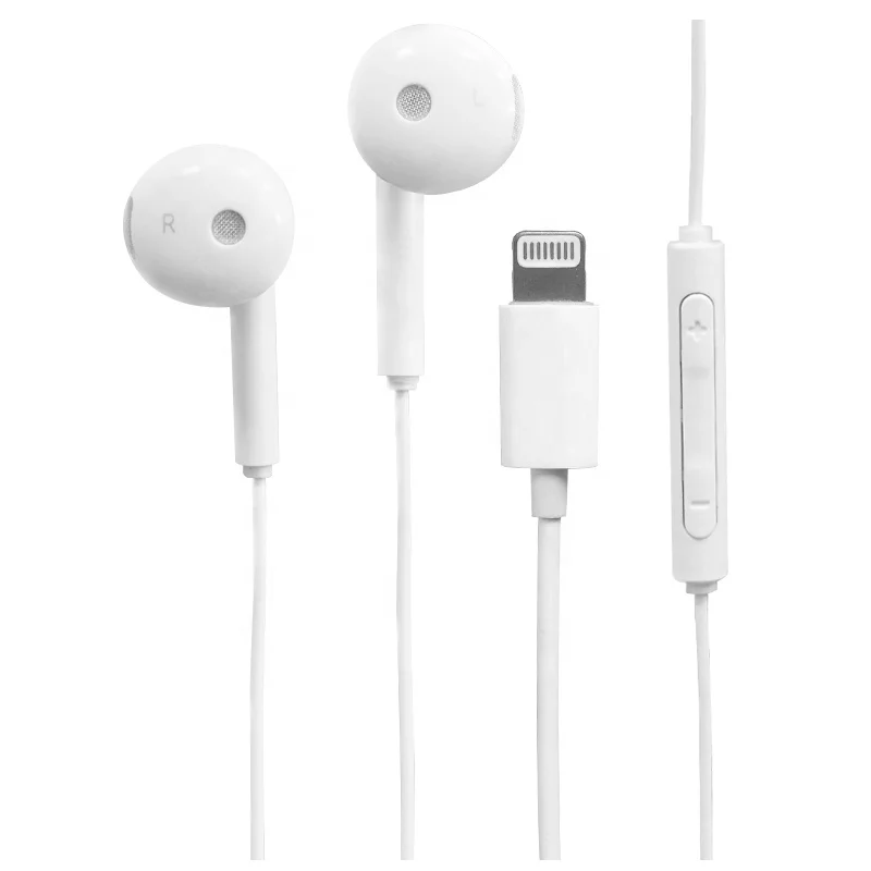 

Hot selling Mfi certified Intelligent for lightning digital earphones for iphone earpod, White