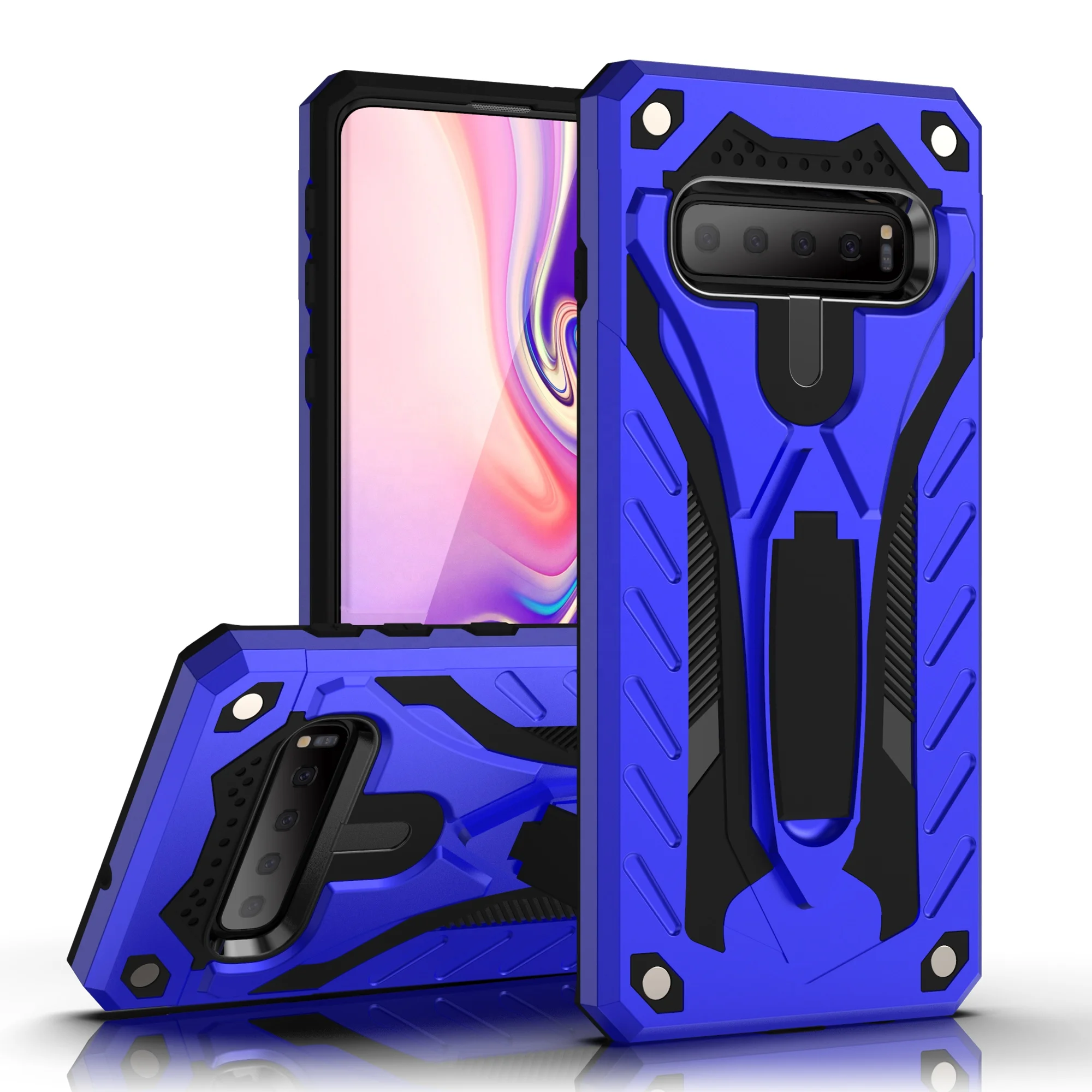 

ZHIKE Hot Sale PC and TPU Impact Defender Mobile Phone Case for Samsung Galaxy S10, Black, red, blue, silver, rose gold, luxury gold