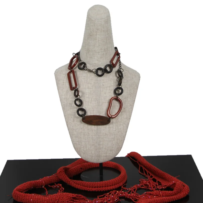 

Wholesale good quality display mannequin necklace jewelry holder, White,black