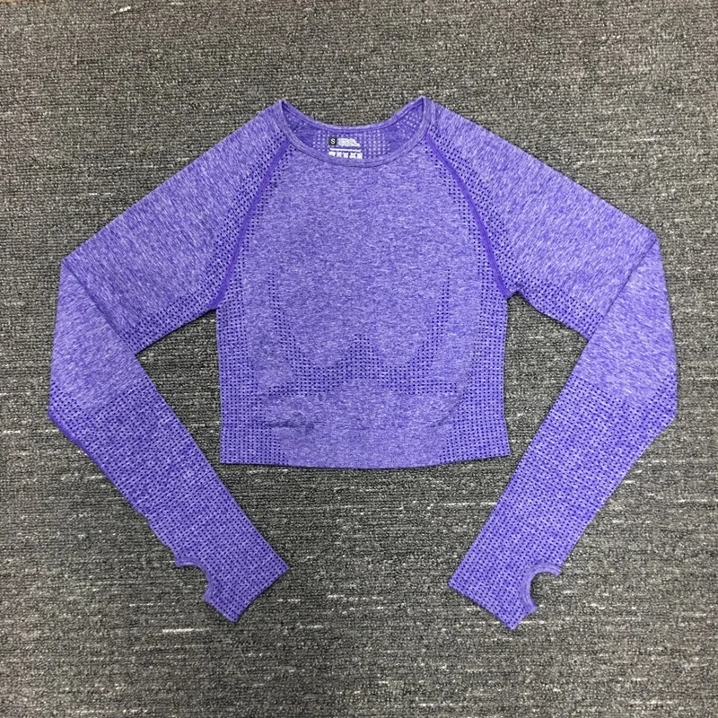 

wholesale custom logo long sleeves plus size seamless ribbed yoga set fitness women sportswear apparel, Customized colors