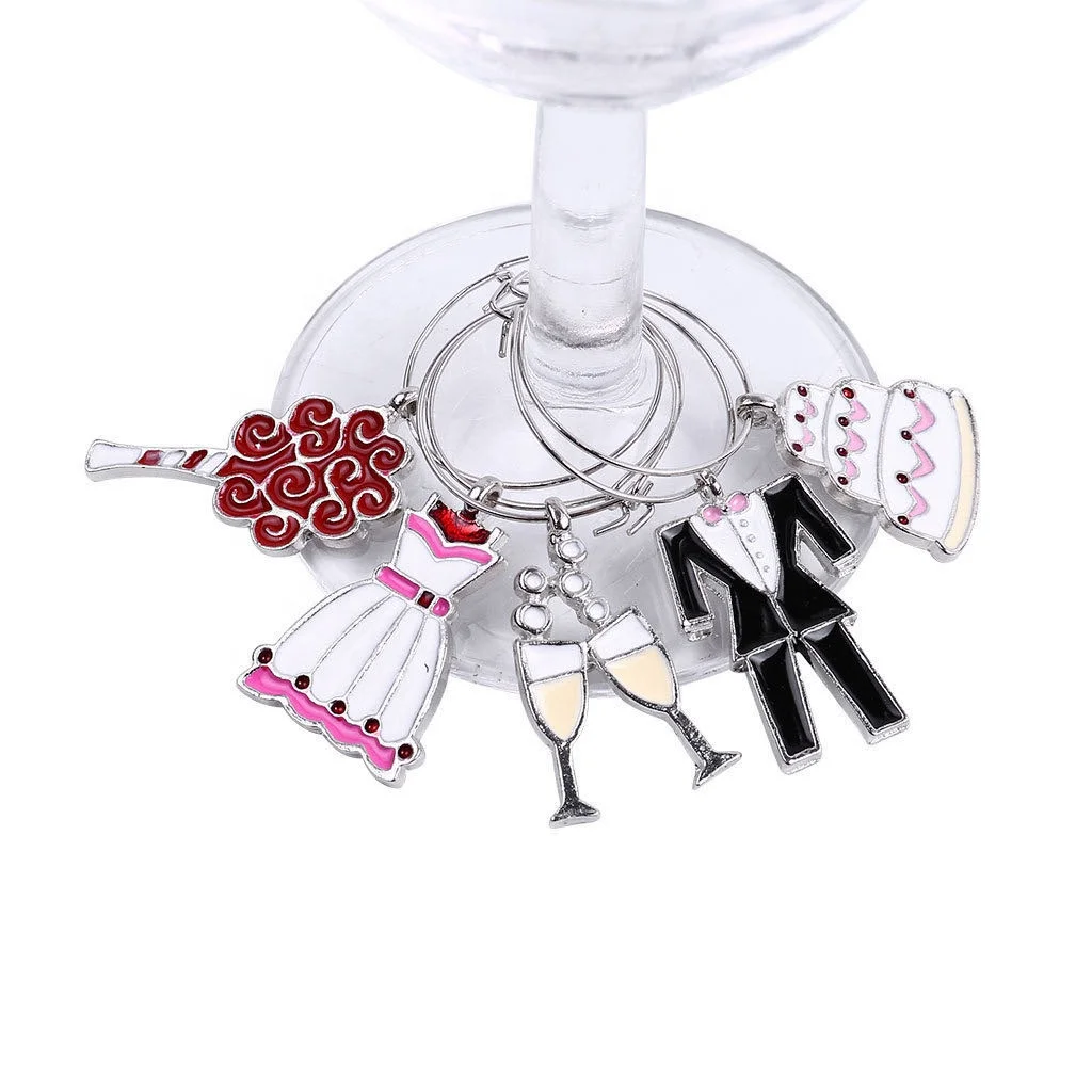 

Personalized Metal Wine Charms Wine Glass Charms funny for Paty and Wedding