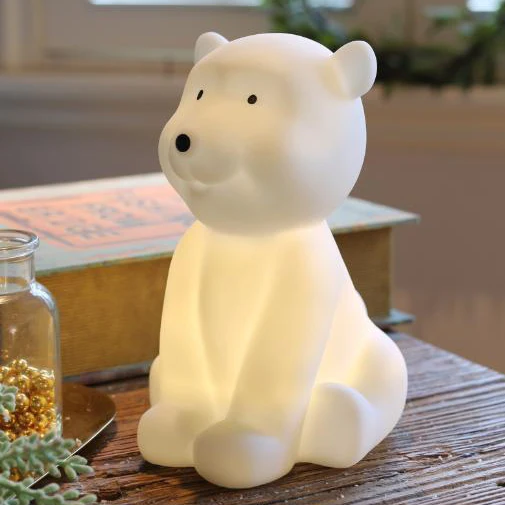 Newish Amazon Hot Sale Children Baby H20cm Popular Cute Animal Battery Operated Silicon Bear Led Night Light For Kids