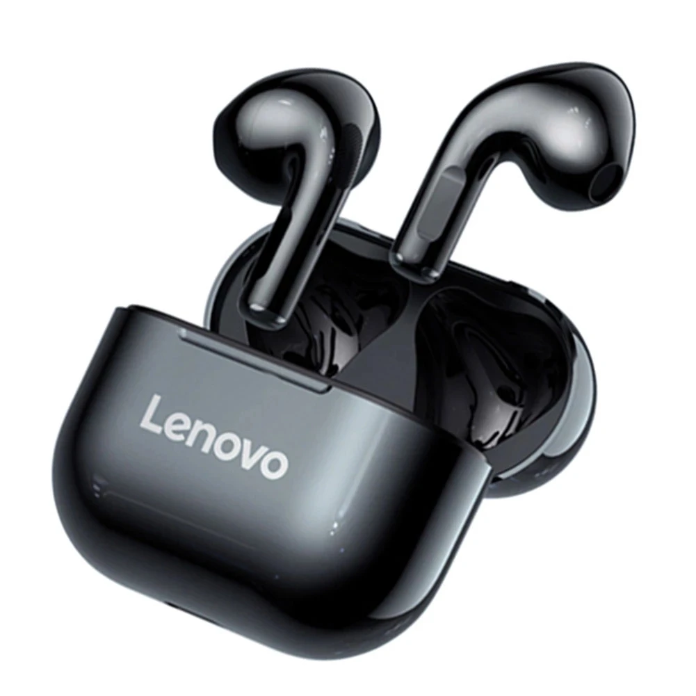 

New Lenovo LP40 TWS Wireless Headphones Bluetoo 5.0Dual Stereo Noise Reduction Bass Touch Control Earphones Auriculares 300mAh, Black white