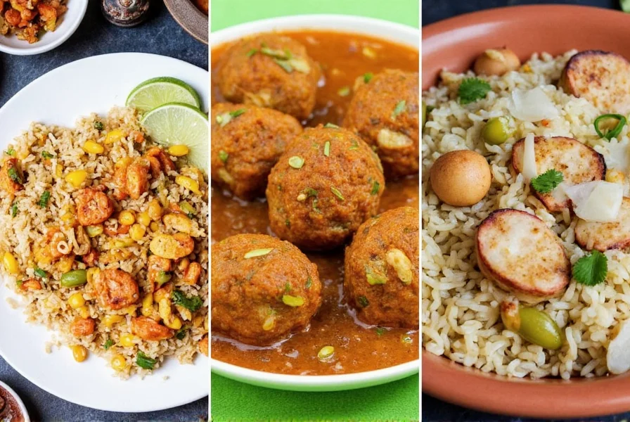 Platter of various mild Indian dishes