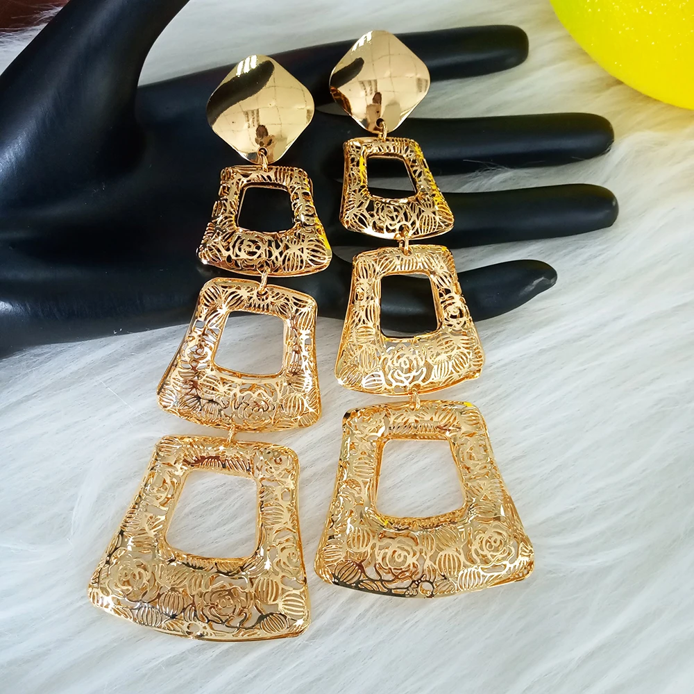 

women drop earrings crystal Earrings trendy cute lovely wedding bride long earrings
