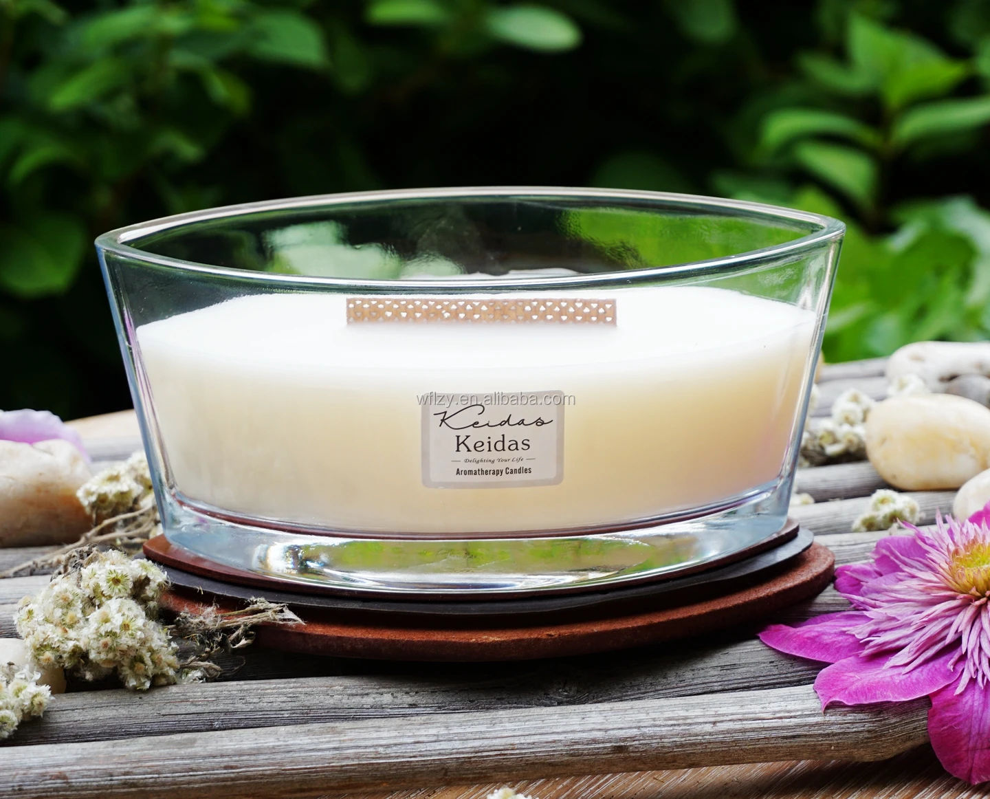 Luxury Oval Scented Candle With Wood Lids Buy Scented Candle,Woodwick Scented Candle,Yankee