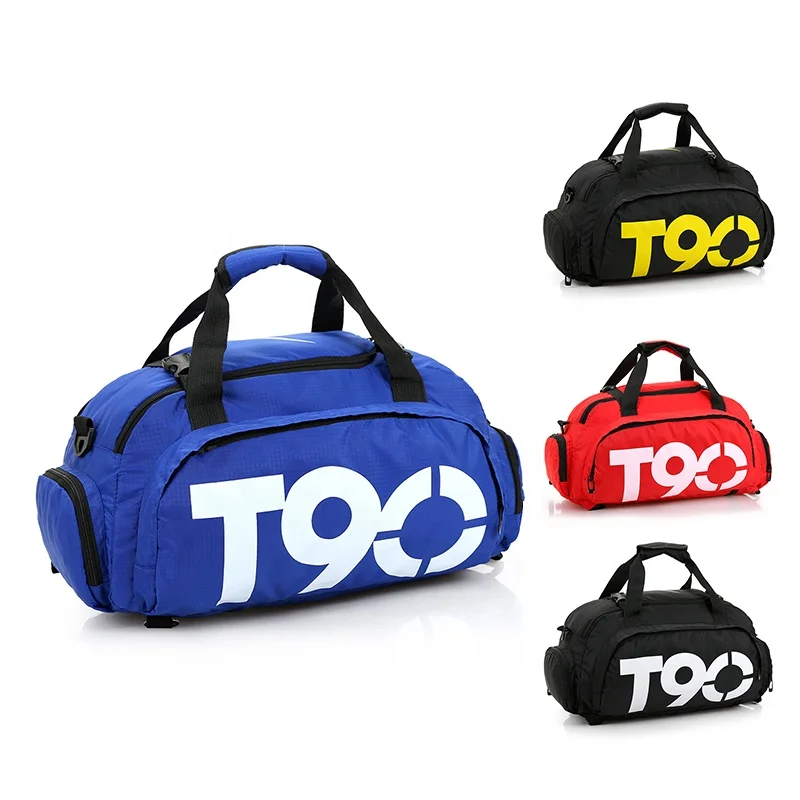 

T90 Wholesale men women weekender tote duffle backpack sports sneaker travel bags gym bag custom logo with shoe compartment