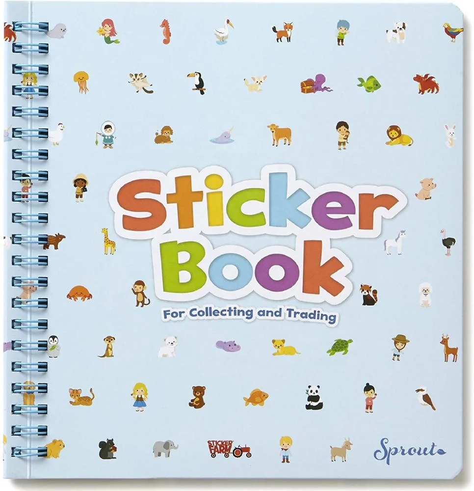 
Custom Spiral Bound Cardboard Kids Printing Children Sticker Book 