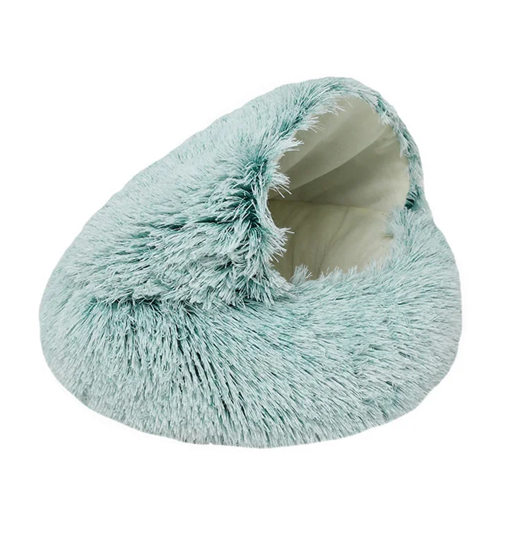 

Hot Sale Custom Indoor Faux Fur And Velvet Cloth Soft Luxury Cat Bed Sofa Pet Cat Cave Beds House, Multicolors