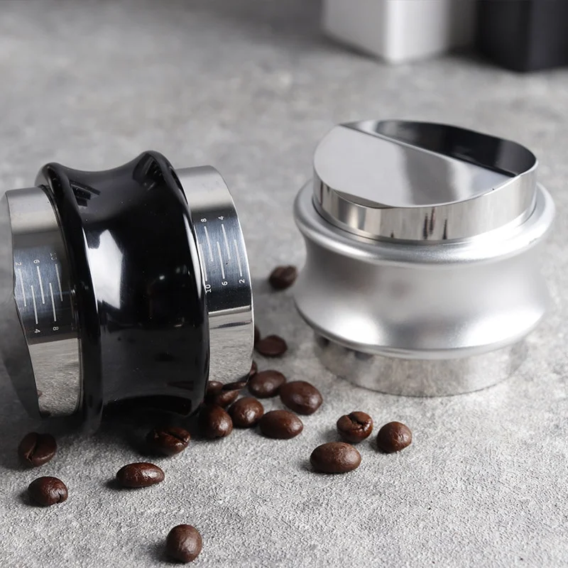 

Dual Head Coffee Distribution Tool Espresso Leveler Tamper Coffee Distributor 53mm, Black/silver