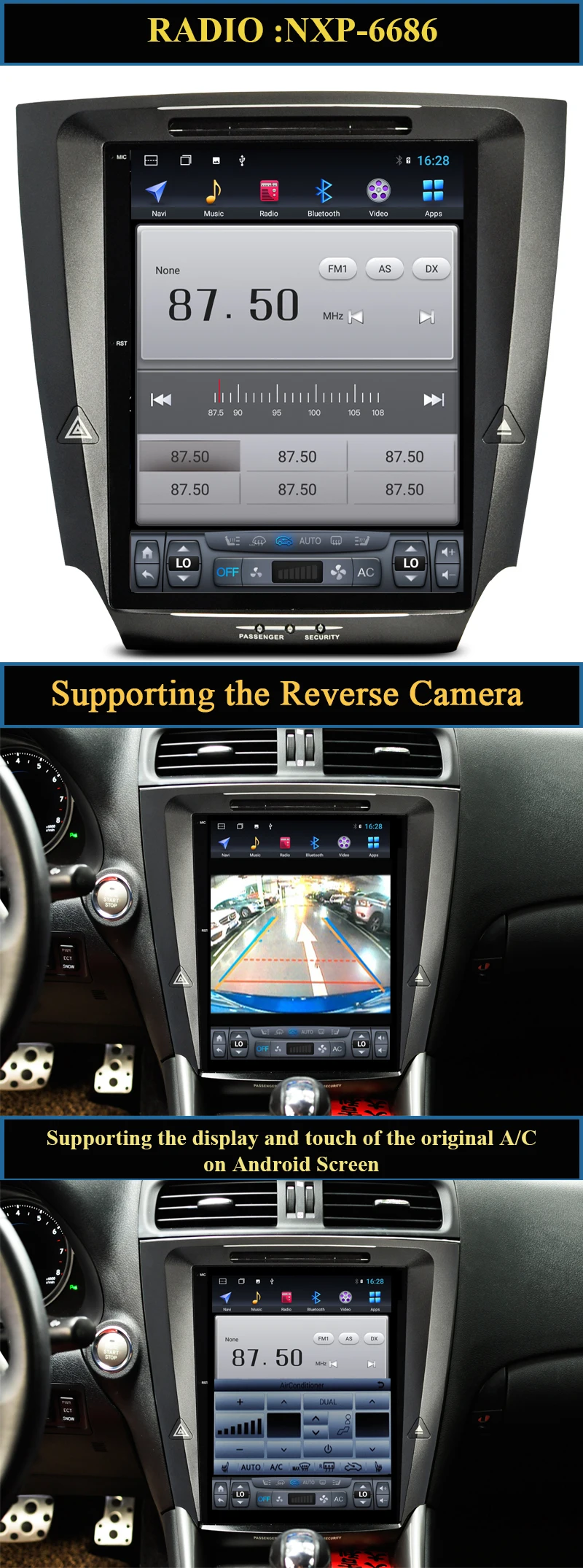 Penhui 10.4" Tesla Screen Of Android Car Multimedia For Lexus Is250