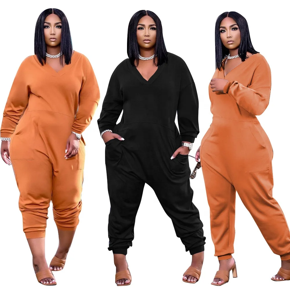 

Custom Fall Clothing Labels Solid Casual Sexy Elegant Long Plus Size Jumpsuits Rompers