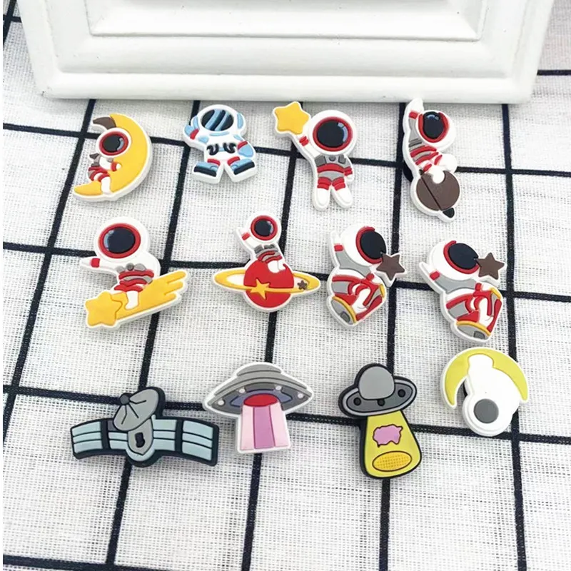 

Custom logo wholesale PVC Factory direct sales cartoon croc charms new decor shoes buckle spaceman croc shoe charms