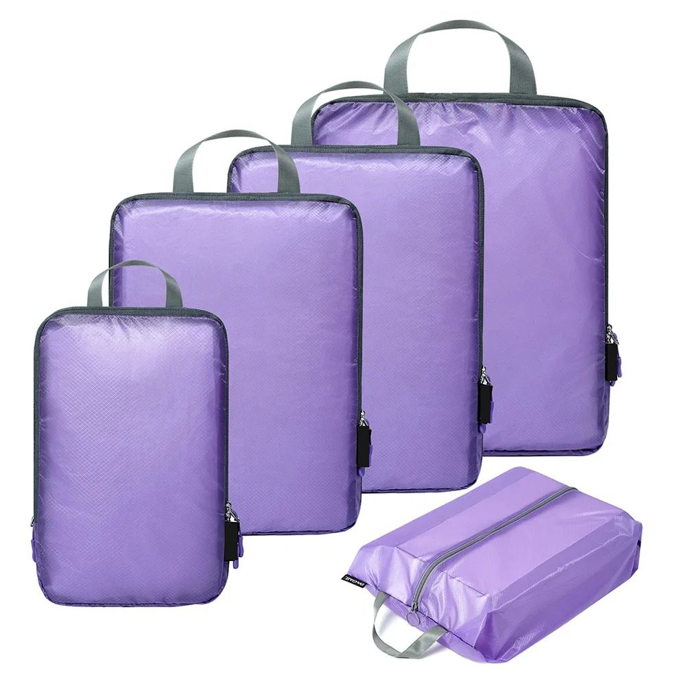 

Portable 6Set/5Set/4 Set Compression Packing Cubes Travel Accessories Expandable Packing Organizers