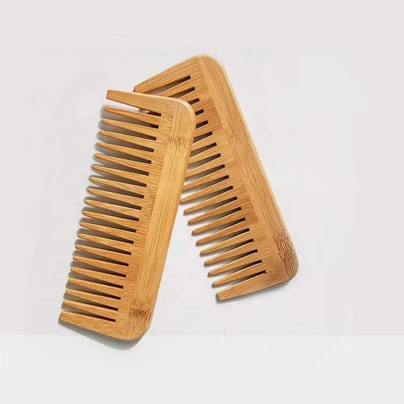 

Wholesale natural high quality hair anti static eco friendly biodegradable wooden bamboo comb, Nature wood