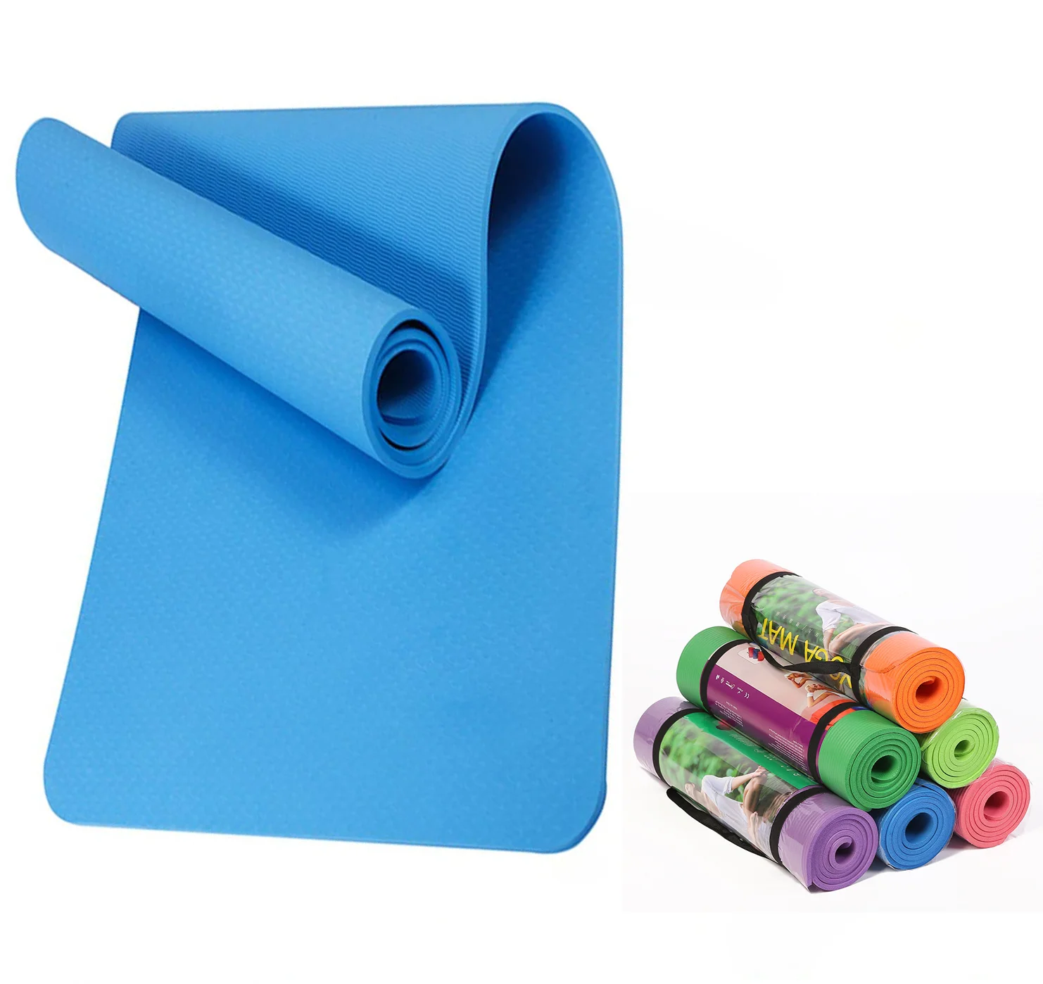 

Eco-friendly TPE Non Slip Fitness foldable yoga mat, Customized color