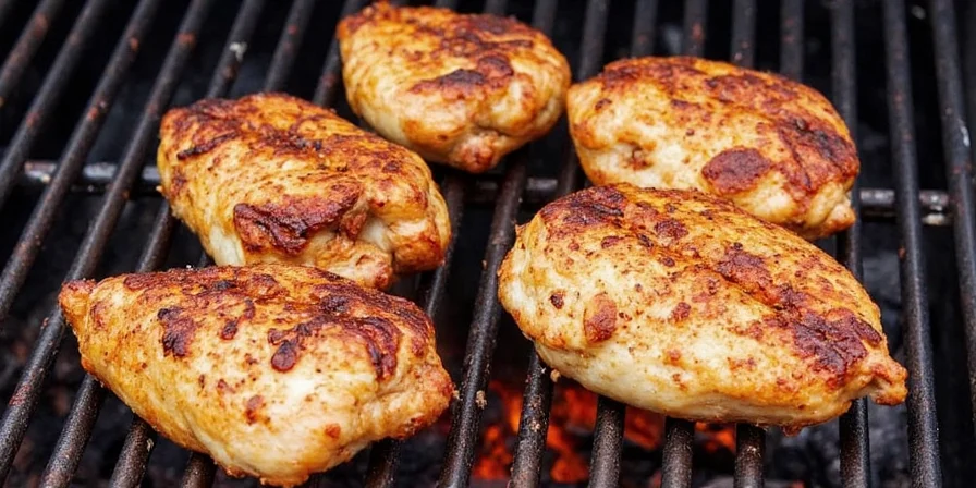Blackened Chicken Before and After Cooking
