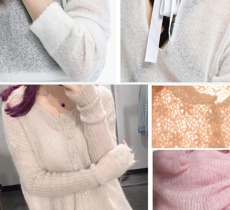 
Dyed mohair fine thread fancy wool hand knitting sweater wool ball scarf crochet shawl matching cashmere DIY soft yarn 