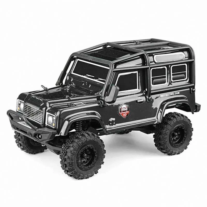 

RGT 136240 V2 1/24 2.4G 2CH 4WD Mini RC Car 15km/h Radio Control RC Rock Crawler Off-road Vehicle Model Toys Gift for Kids, Red gray