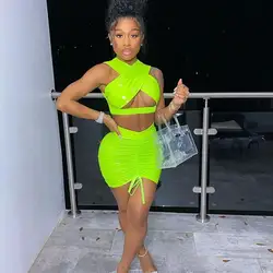 2021 Sexy 2 Piece Dresses Sets Outfits Women Girls