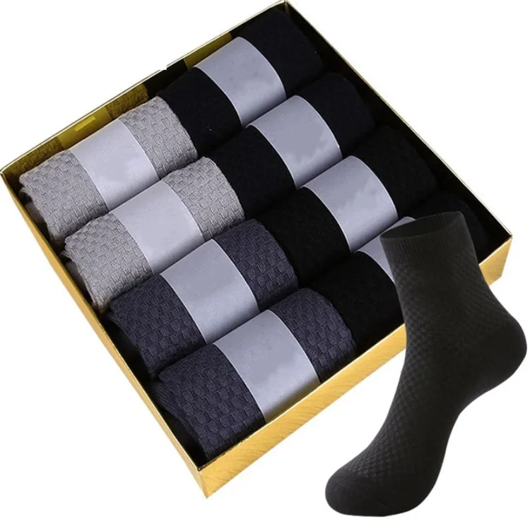 

bamboo fiber socks new black breathable deodorant mens bamboo work sock black bamboo crew sockse, Navy/iron gray/ blue gray/ black/light gray
