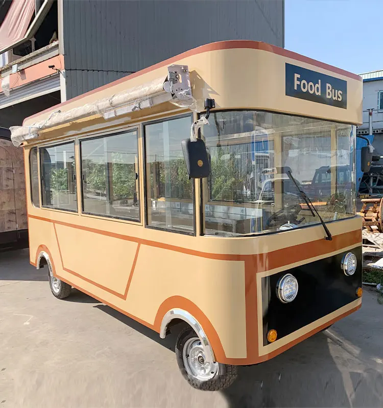 Electric Food Truck Mobile Snack Food Truck Fast Food Vending Cart For
