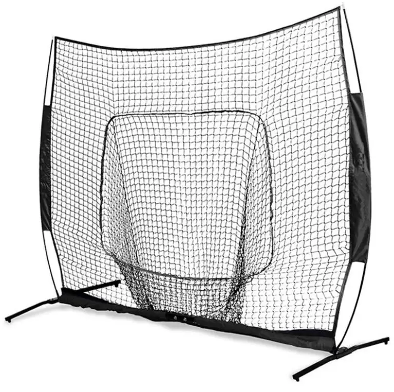 

7'*7' Baseball Softball Practice Net Batting Training Net wth Carrying Bag, Red