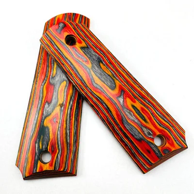 

Tactical 2Pieces Gun 1911 Grips 3D Composite color Wood Handle Grips Non-Slip 1911 CNC Hunting Accessories, Red