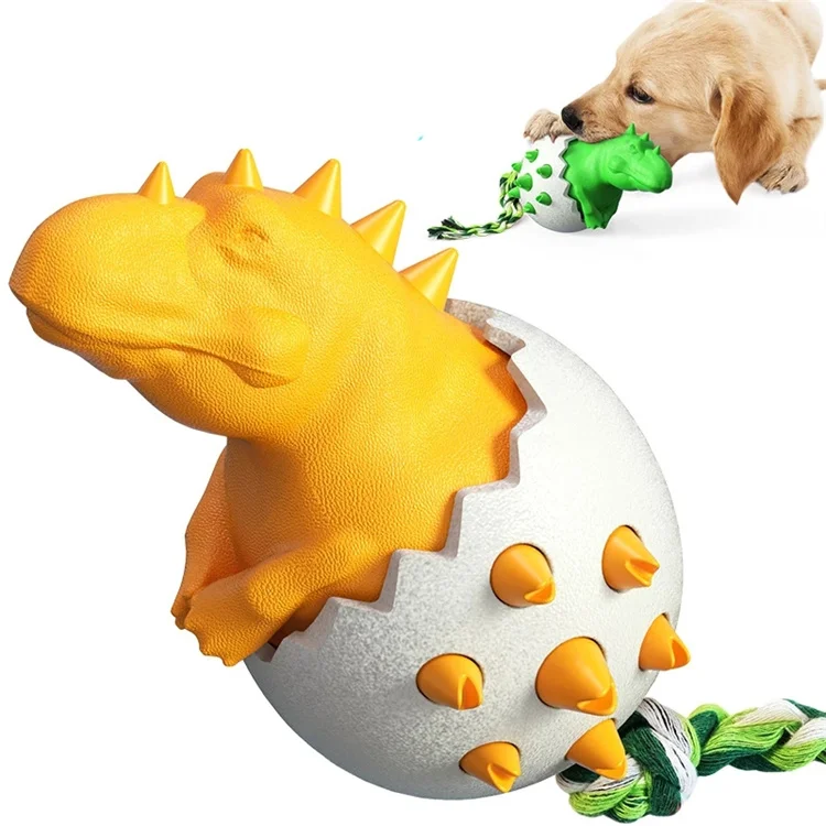

Dinosaur egg New Tpr Dog Toy Molars Stick Chew Fun Cleaning Dog Chew Pet Interactive Toys
