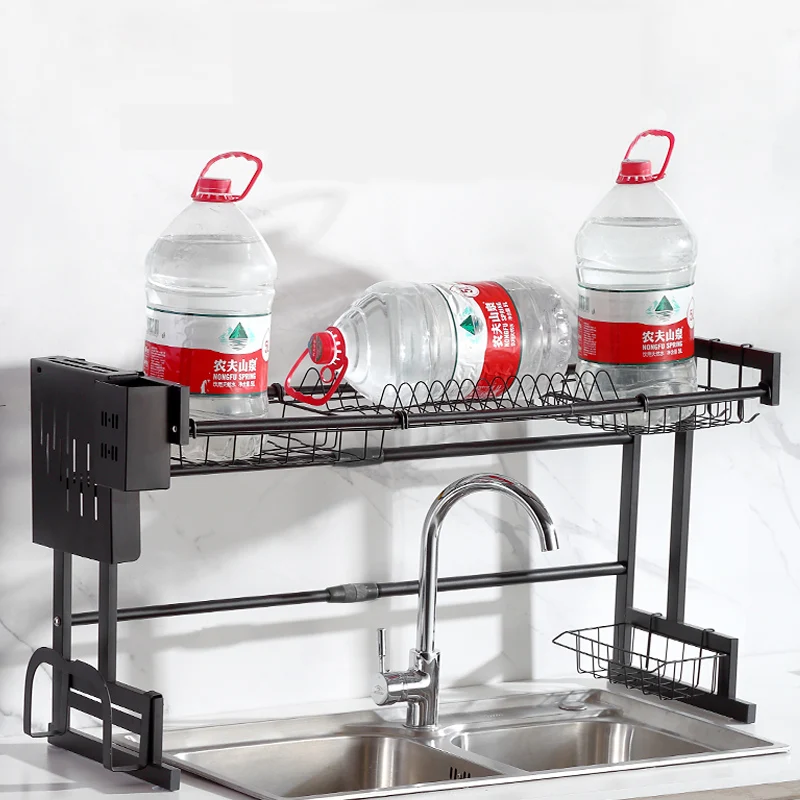

2020 High-Grade Kitchen Over The Sink Stainless Steel Dish Drying Rack, Black