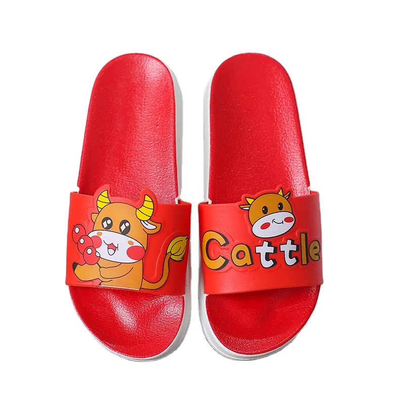 

Indoor and outdoor fashion new cartoon cow non-slip women shoes summer slippers