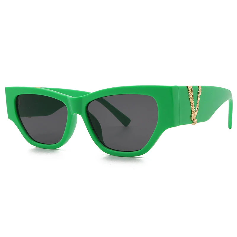 

2021 Hot Sale Luxury Brand Designer vintage square cat eye woman sunglasses Fashion Medusa sunglasses gafas de sol