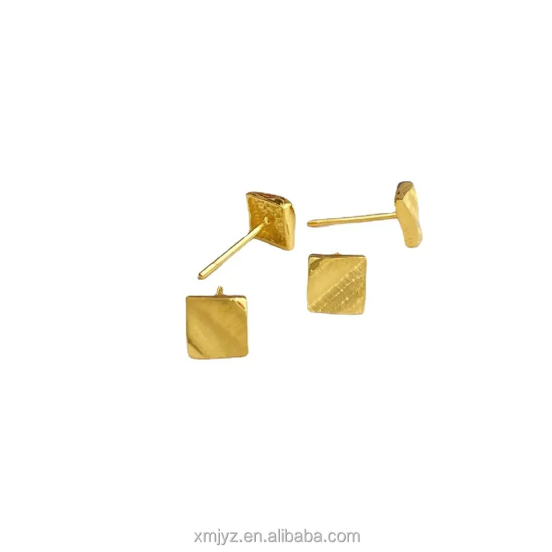 

Certified In Stock Wholesale 5G Gold Earrings New 999 Pure Stud Fashion 24K