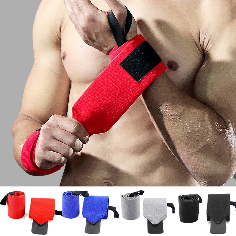 

KS 624-6# Hot Sale Wrist Wraps Wrist Straps For Weightlifting Cross training lift straps fitness safty, Red,bliue,grey,black