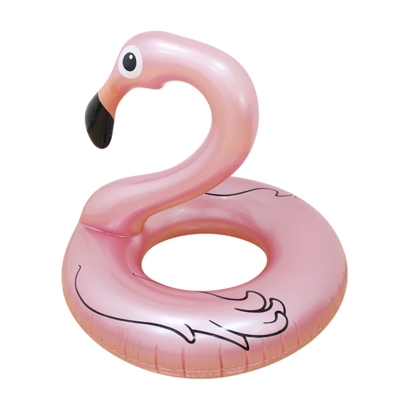 

Summer outdoor Water Play Equipment Swimming Inflatables Toys Pink Flamingo Pool Float Animal Island for Adults & Kids, Rose pink/customized