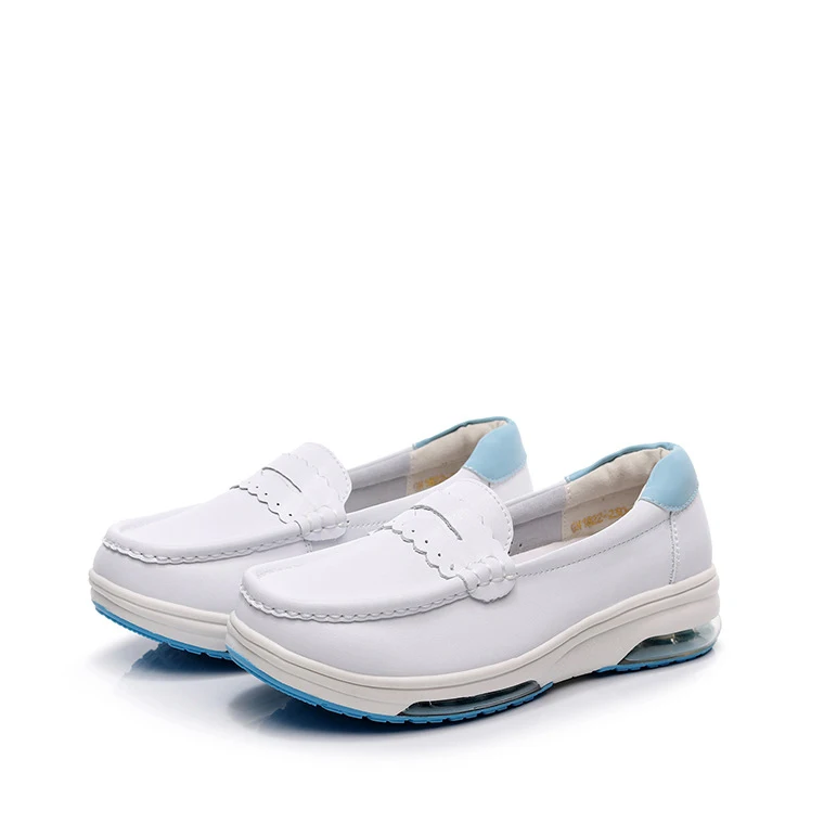 

Summer Double Air Cushion Nurse White Flat Shoes for Women