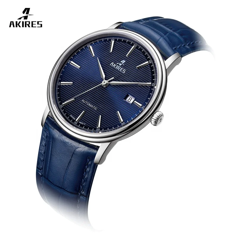 

Brand AKIRES custom mens watch low moq Swiss movement stainless steel automatic mechanical watch