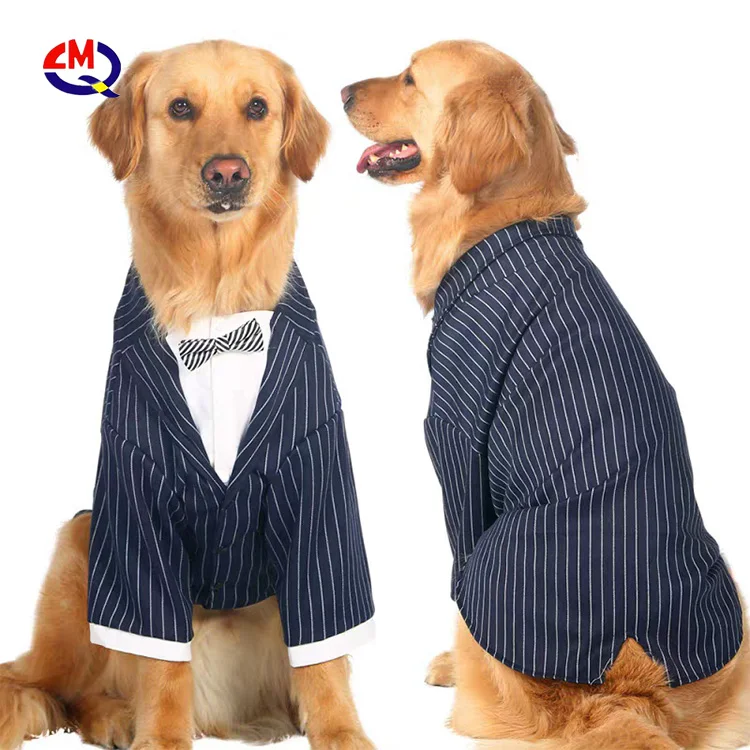 

Wholesale Dog Shirt Puppy Pet Dog Clothes, Stylish Suit Bow Tie Costume, Blue
