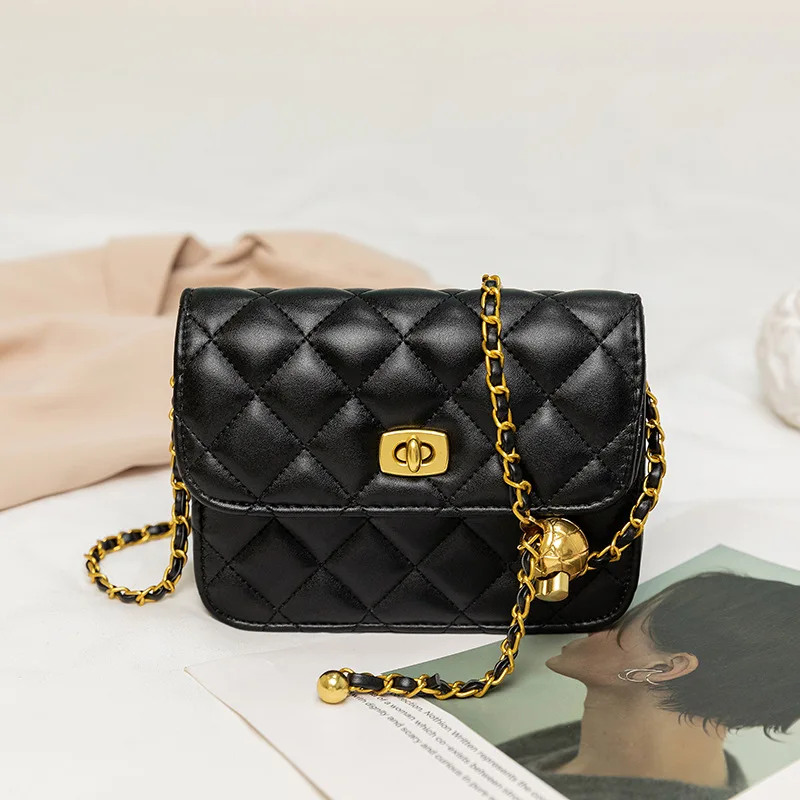 

Designer women 2021 new trend fashion rhomboid chain bag crossbody bag Western style one shoulder small square handbag