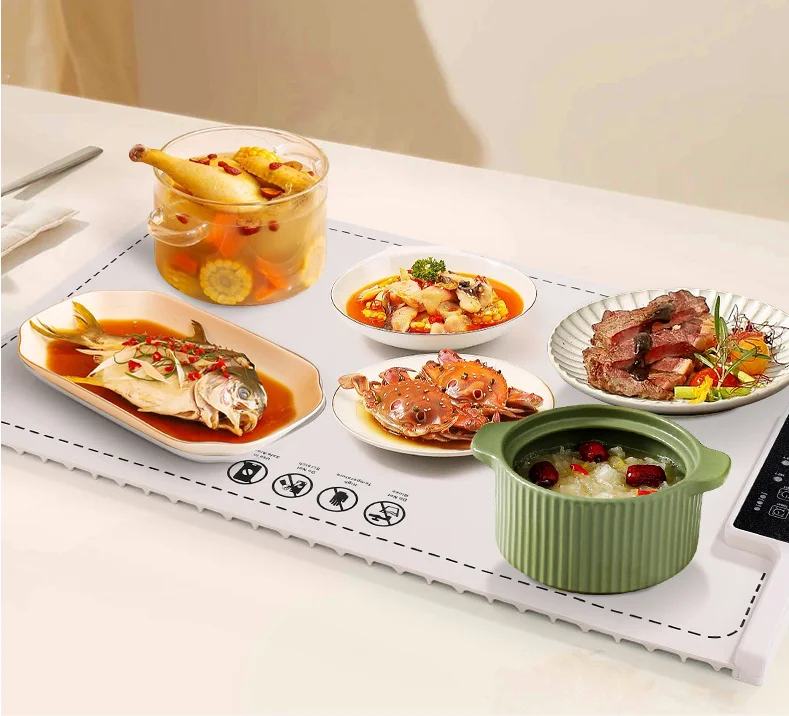 Customized Adjustable Portable Foldable Food Heating Mat Multifunctional Warming Mat for Food Suitable for Party Buffets