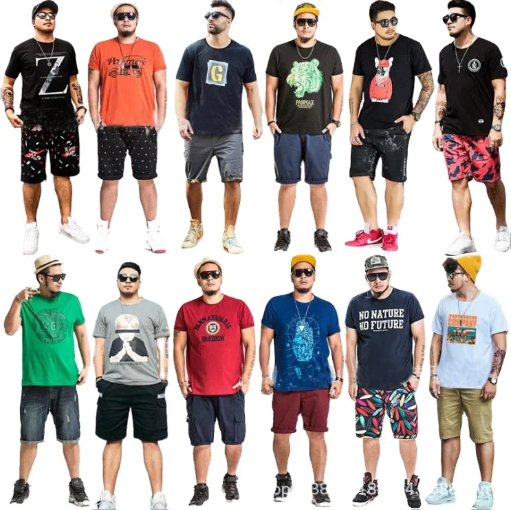 

Mix style mix color plus size men cloths short-sleeved T-shirt stock for wholesale