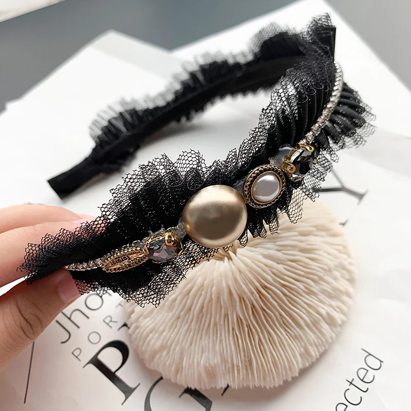 

Vershal New Arrival Korean Pearl Drill Hair Band Diamond Crystal Jewelry Accessories For Women