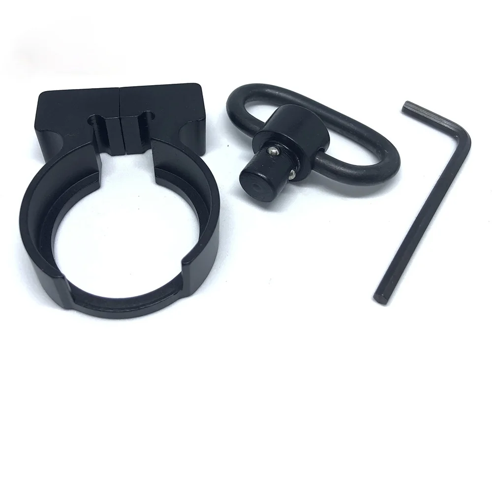 

Fyzlcion Hunting Accessories Tactical Quick Detach QD Sling Swivel Clamp-on Single Point Buffer Tube Adapter, Black
