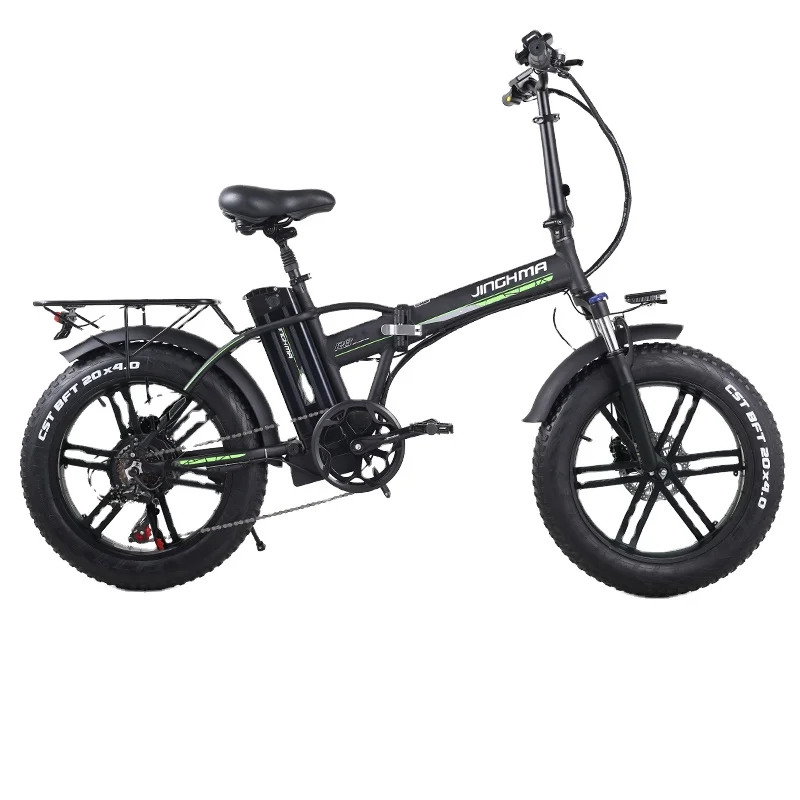 

JINGHMA R8 48V 12.5Ah Lithium Battery 350W Brushless Electric Bicycle Motor 20 Inch Fat Tire High Range Electric Mountain Bike