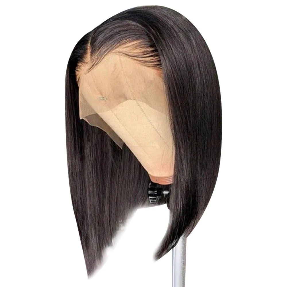 

Wholesale Straight Bob Wigs Brazilian Short Lace Front Wigs Human Hair Front Lace Part 150% Density Pre-plucked With Baby Hair