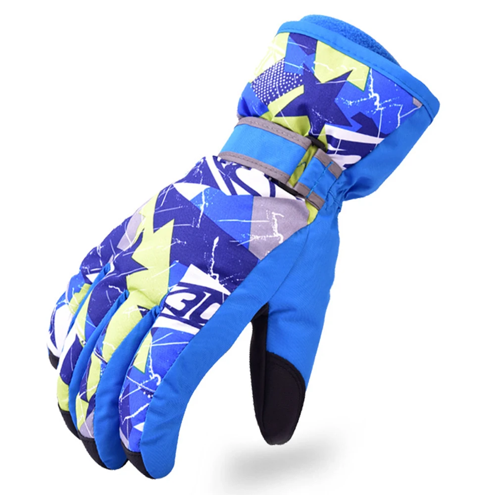 

FunFishing Winter Warm Waterproof Windproof Snowboarding Kids Ski Snow Gloves, Four colors