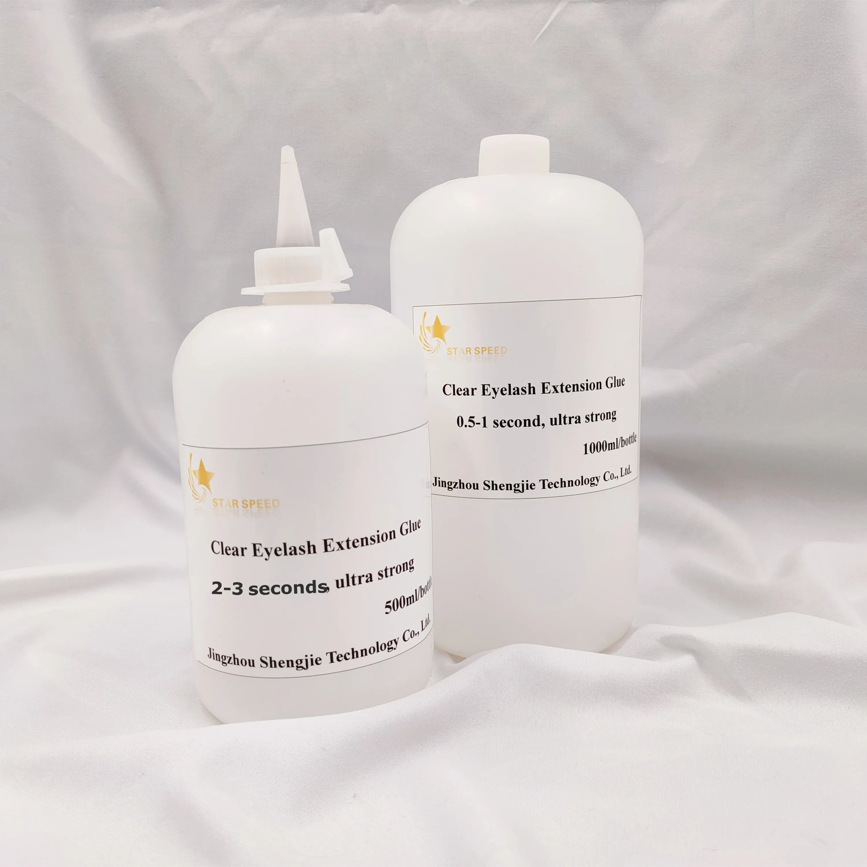 

High Quality 2-3s 500ml Odorless Lash Glue Fast Drying Custom Logo Accepted Eyelash Extension Glue Factory Supply, Black, clear